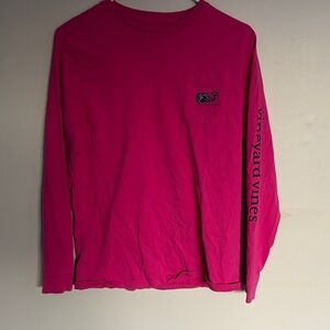 Vineyard Vines woman’s  Bright Pink Long Sleeve Tee